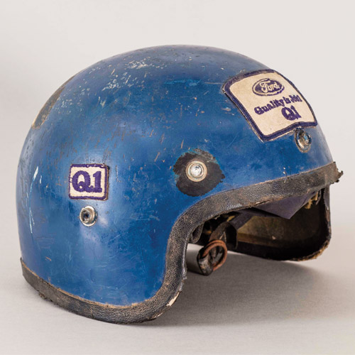 Blue round helmet