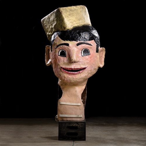 mini sculpture of Purdue Pete's head