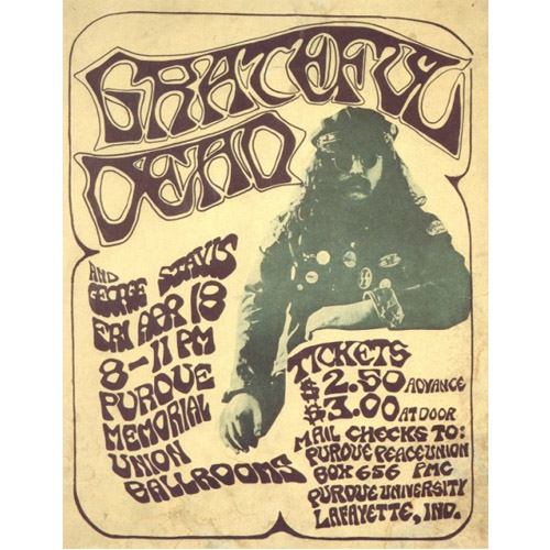 Old poster with concert details 