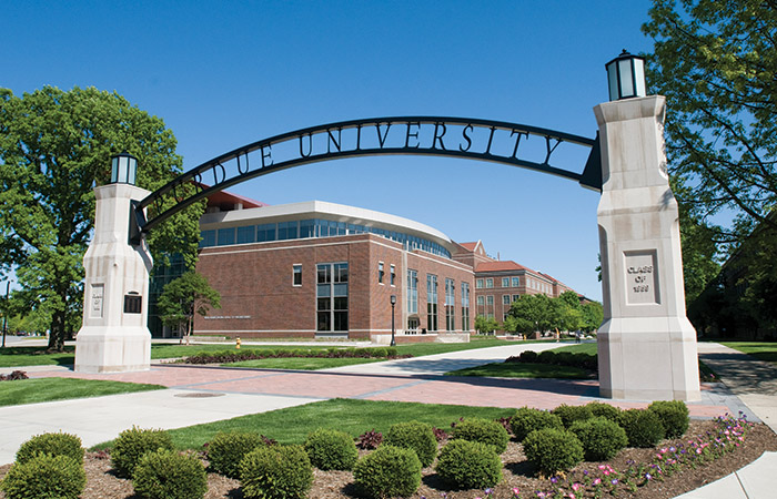 a gateway arch at Purdue