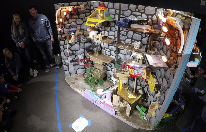 an elaborate rube goldberg machine