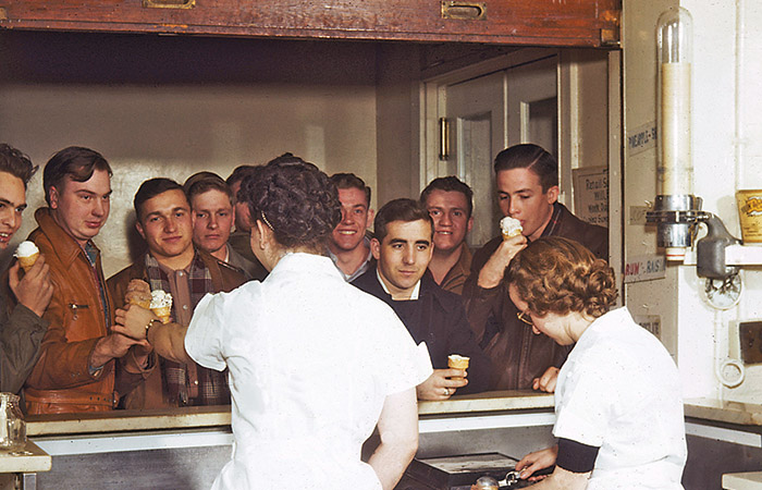 archive photo of the purdue creamery