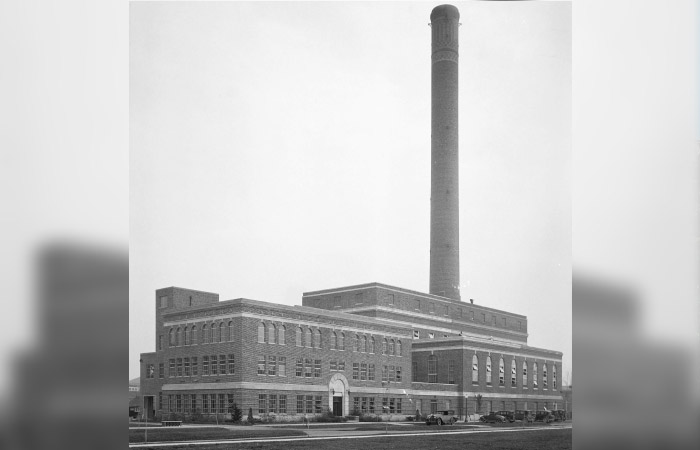 archive photo of a smokestack at purdue