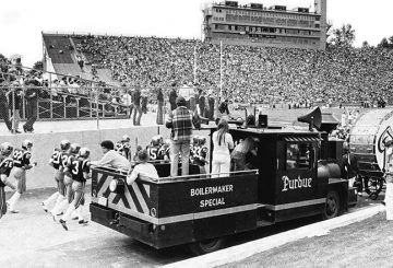 an archive photo of the Boilermaker Special at the football field