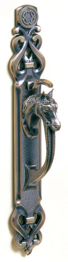 Horsehead door handle. 