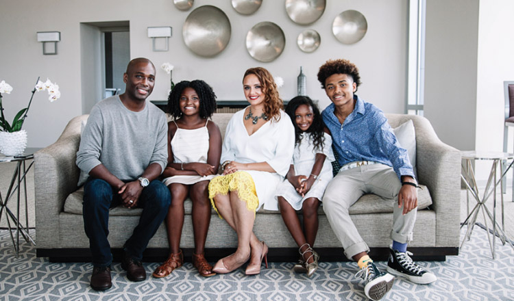 Aisha Ceballos-Crump and her family