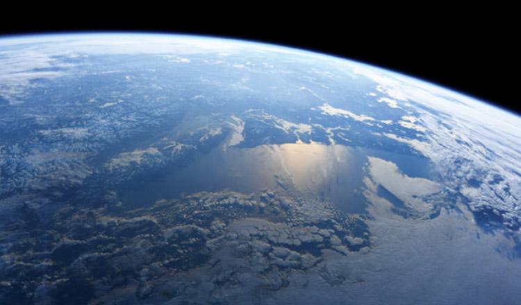 A view of the Earth from orbit