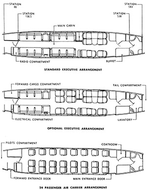 illustration of an airplane cabin layout