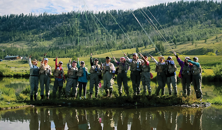 Women at a Casting for Recover retreat