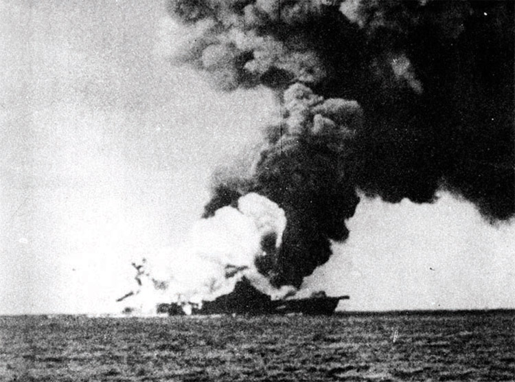 USS Franklin under attack