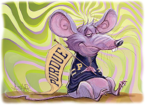 an illustration of a cartoon mouse that is high on marijuana