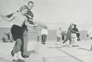 Archive photo of Purdue students ice skating