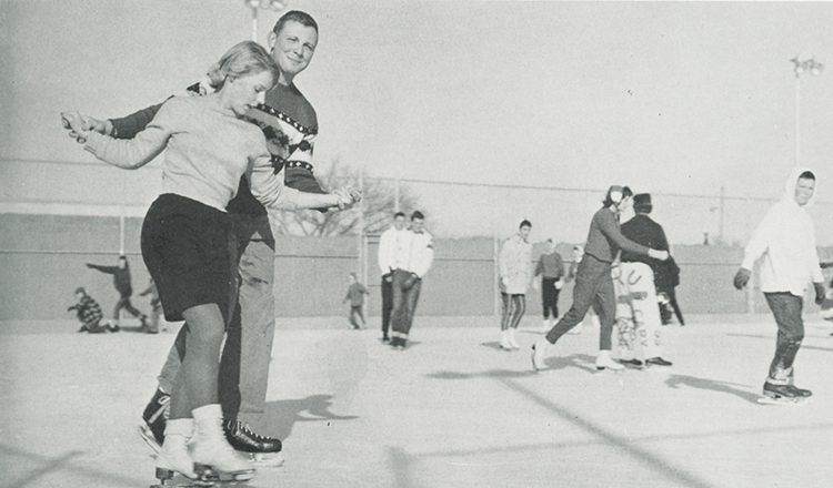 Archive photo of Purdue students ice skating